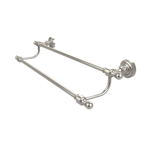 Allied Brass Retro Dot Collection 30 In Double Towel Bar In Polished