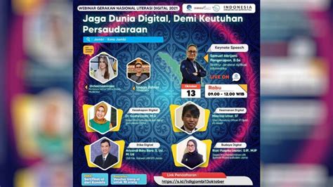 Webinar Literasi Digital Kota Jambi Hadirkan Semangat Jaga Dunia