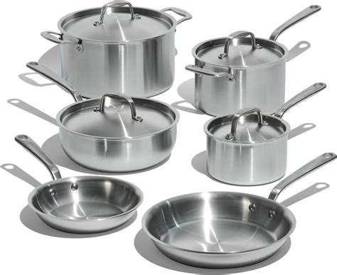 Amazon.com: Caraway Stainless Steel Cookware Set (4 Piece) - 5-Ply