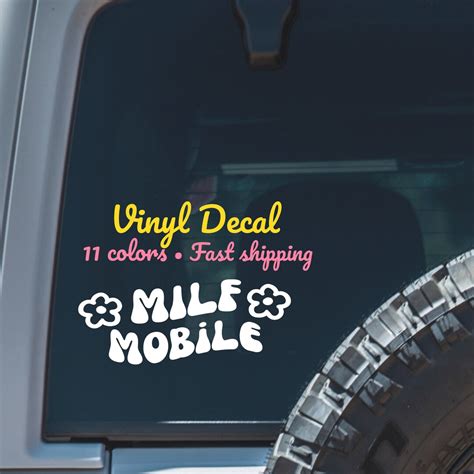 MILF Mobile Witty Car Window Sticker For Drivers Who Know Better Car Window Sticker Cute Decal