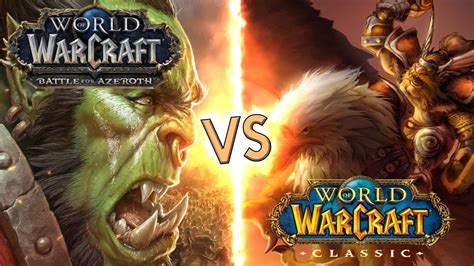 Classic Wow Vs Battle For Azeroth A One Hour Experiment In Both Games Youtube