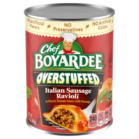 Chef Boyardee Overstuffed Italian Sausage Ravioli In Hearty Tomato And Meat Sauce 15 Oz Ralphs