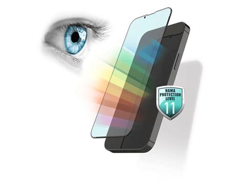 HAMA 3D Full Screen Schutzglas Anti Bluelight Antibakteriell