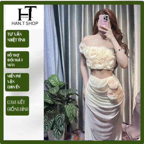 KBN Set BIKINI đi biển CAO CẤP thiết kế trễ vai hoa D voan phối lưới sang xịn có mút