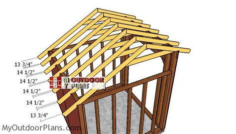 X Loafing Shed Saltbox Roof Plans Myoutdoorplans