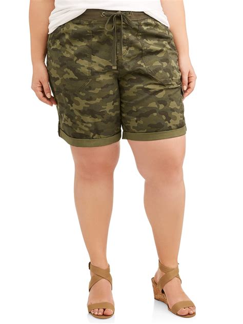 Womens Plus Size Cargo Shorts