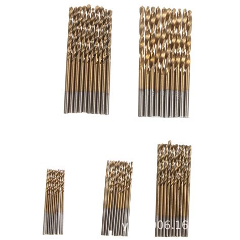 Pcs Set Titanium Coated Hss High Speed Steel Drill Bit Set Tool