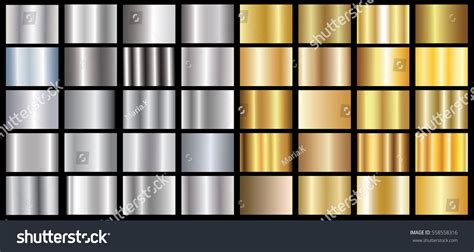 Gold Silver Gradient Background Vector Icon Stock Vector (Royalty Free ...