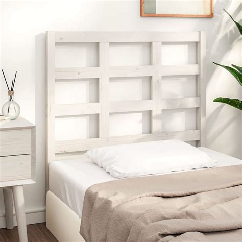 vidaXL Tête de lit Blanc 95 5x4x100 cm Bois massif de pin pas cher