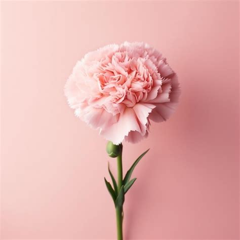 Premium Ai Image Pink Carnation Mothers Day Generative Ai