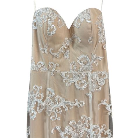 Elle Zeitoune Dresses Nwt Elle Zeitoune Angelique Nude Lace Gown Womans Poshmark