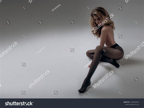 Beautiful Sexy Blonde Girl Posing Topless Stock Photo Edit Now 1363029434