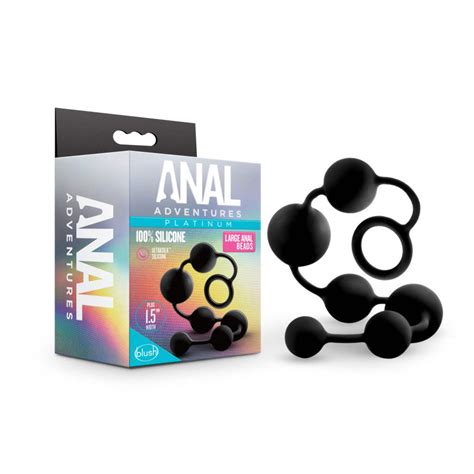Blush Anal Adventures Platinum Silicone Anal Beads Large Black Walmart