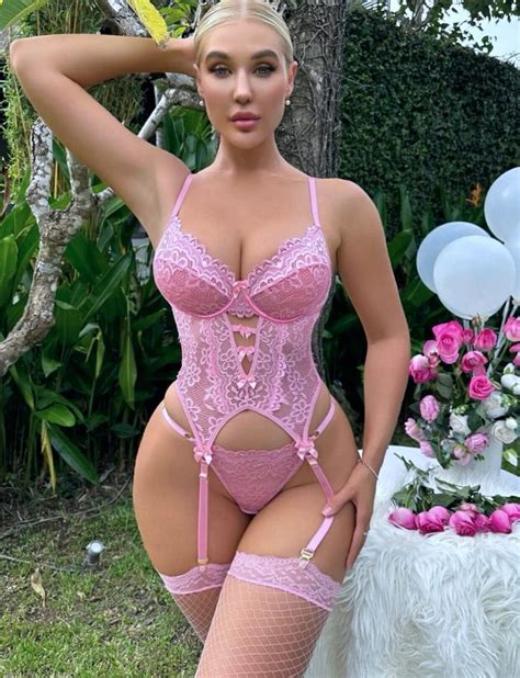 Romance Teddy Lingerie Set In Pink With Thong Etsy