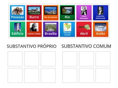 Jogo Substantivo Próprio E Comum - Jogo sobre substantivo próprio e comum - Recursos de ensino