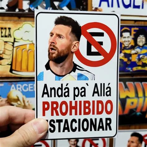 Prohibido Estacionar Messi Cartel De Chapa Apto Exterior MercadoLibre