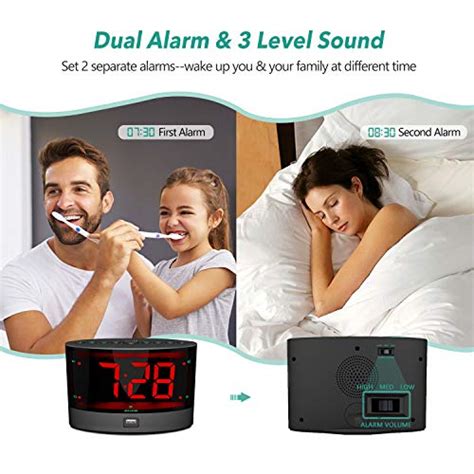 Anjank Extra Loud Alarm Clock With Wireless Bed Shaker Vibrating Dual Alarm Clock For Heavy