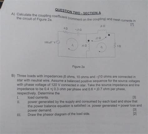 Solved QUESTION TWO - SECTIONA A) Calculate the coupling | Chegg.com