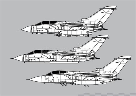 Panavia Tornado Vectortekening Van Tactische Strijder Vector