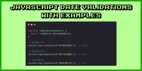 JS Date Validations How To Validate A Date In JavaScript With Examples