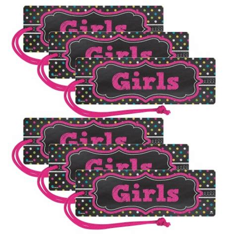 Teacher Created Resources Chalkboard Brights Magnetic Girls Pass Pack