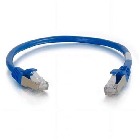 C2G (Legrand) 10FT Cat6A 10GbE Shielded (S/FTP) Snagless Patch Cable 26AWG — Blue (10-Pack) (CG-C6-C6A-STP-10FT-BL-10PK)