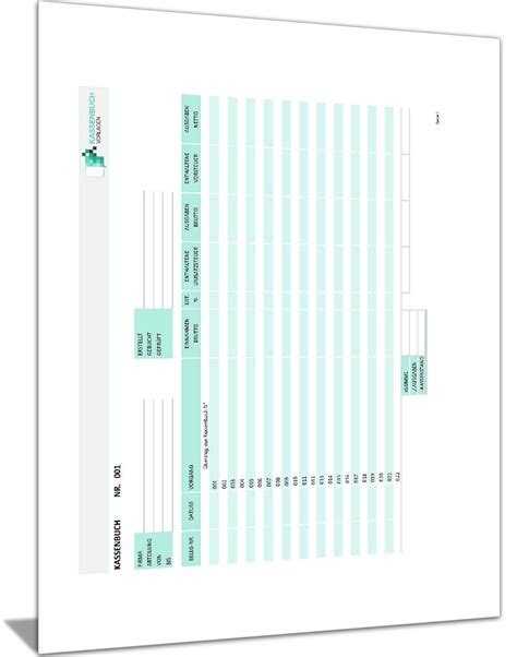 Grundsätze Für Ein Ordnungsgemäßes Kassenbuch Kassenbuch Vorlagen