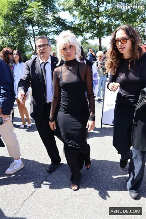 Camila Cabello Sexy Flashes Her Hot Pokies In A Stunning Black Dress At Off White Fashion Show