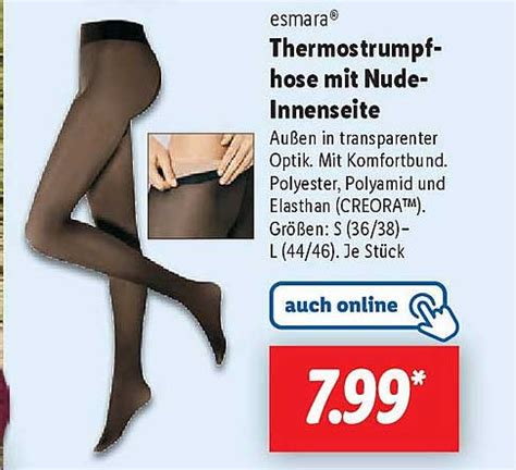 Esmar Thermostrumpfhose Mit Nude Innenseite Angebot Bei Lidl