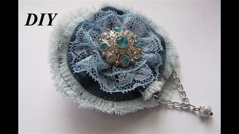 Брошь из старых джинсов. * * Brooch of jeans. * DIY - YouTube