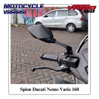 Jual Spion Ducati Vario 160 Tangkai Pendek Kaca Putih Vario 160 Nmax