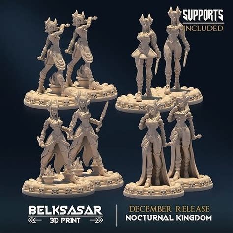 Nocturnal Seductive Nude And Normal Set X D Model D Printable CGTrader