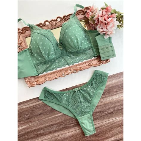 conjunto lingerie sexy sutiã bojo calcinha fio duplo poliamida lingerie sexy lingerie