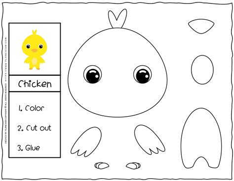 Free Color Cut Glue Worksheets