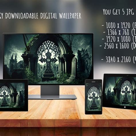 Cemetery Wallpaper - Etsy