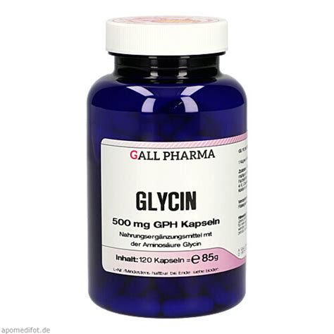 Glycin 500mg GPH 120 St Ab 23 95 Preisvergleich