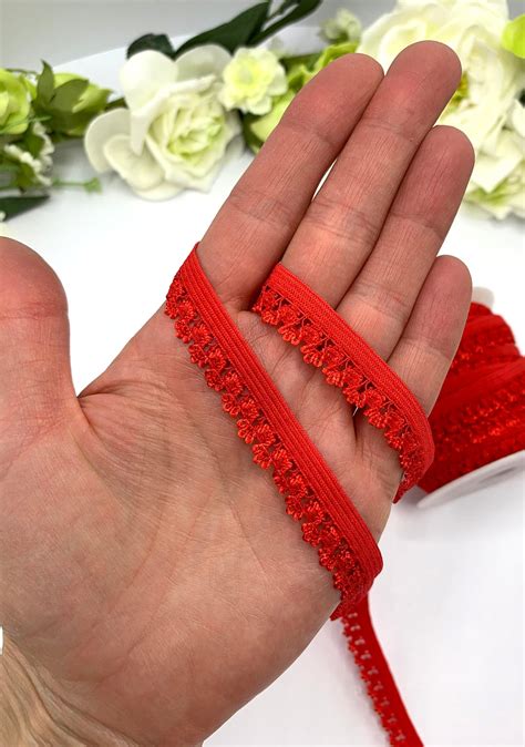 Mm Pretty Lace Edge Elastic For Lingerie Fancy Elasticated Etsy