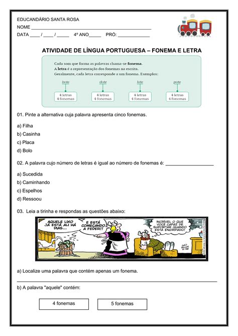 Exemplos De Fonema E Letra - 6