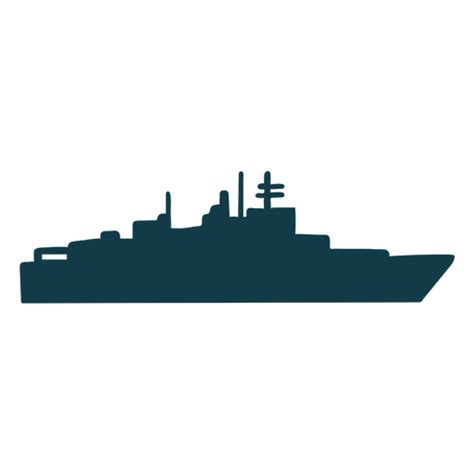 Design PNG E SVG De Navio Naval Simples Virado Para A Direita Para