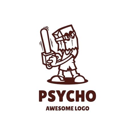 premium vector psycho logo