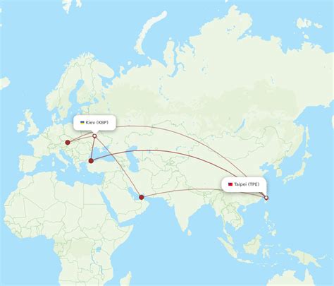 Flights From Taipei To Kiev Kyiv TPE To KBP Flight Routes