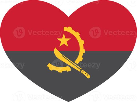 Angola flag heart shape PNG 22118024 PNG