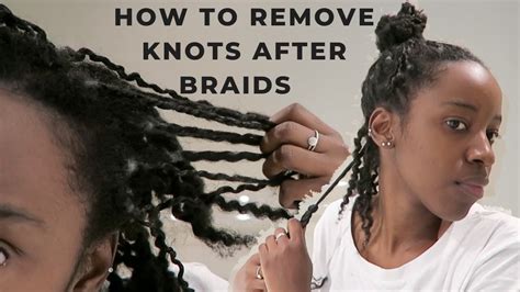 How To Remove Box Braids And Knots 4B 4C Natural Hair YouTube