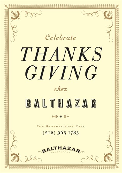 Dinner Menu - Balthazar New York