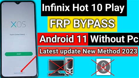 Infinix Hot 10 Play Frp Bypass Android 11 Infinix X688B Google Account Bypass Without Pc 2023