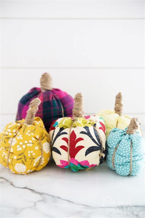 Diy No Sew Fabric Pumpkins Super Easy Fall Decor