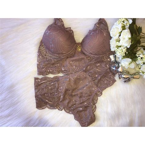 Conjunto Lingerie Feminino Sexy Bojo Aro Renda Cropped Conjunto Lingerie Langerie Sensual