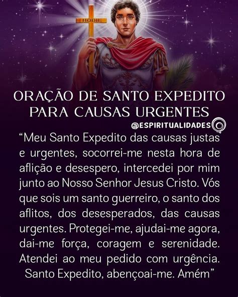 Espiritualidades On Instagram Ora O De Santo Expedito Para Causas