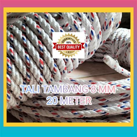 Jual TALI TAMBANG PPD 8MM 20 METER TAMBANG SERBAGUNA TALI ECERAN