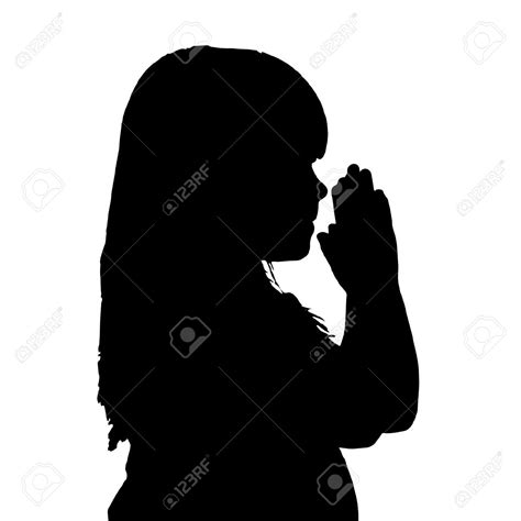 Praying Child Silhouette At Getdrawings Free Download